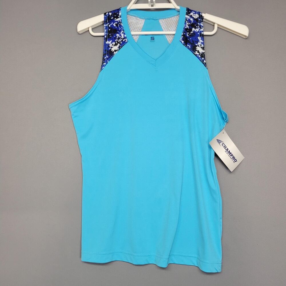 Champro Sports Tank Top Womens Small Sleeveless Athletic Shirt Polyester Fitness